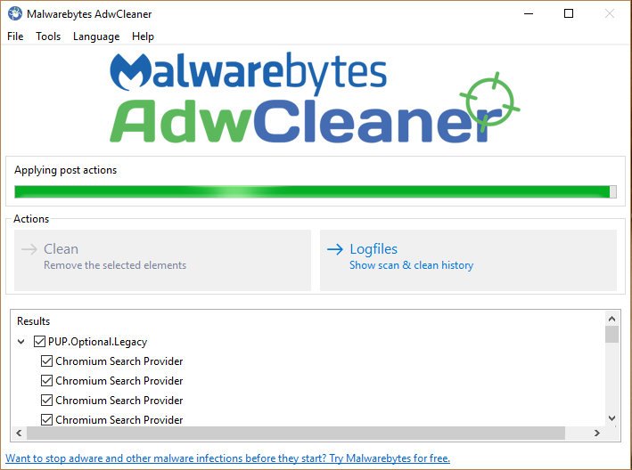 download clean free version of malwarebytes
