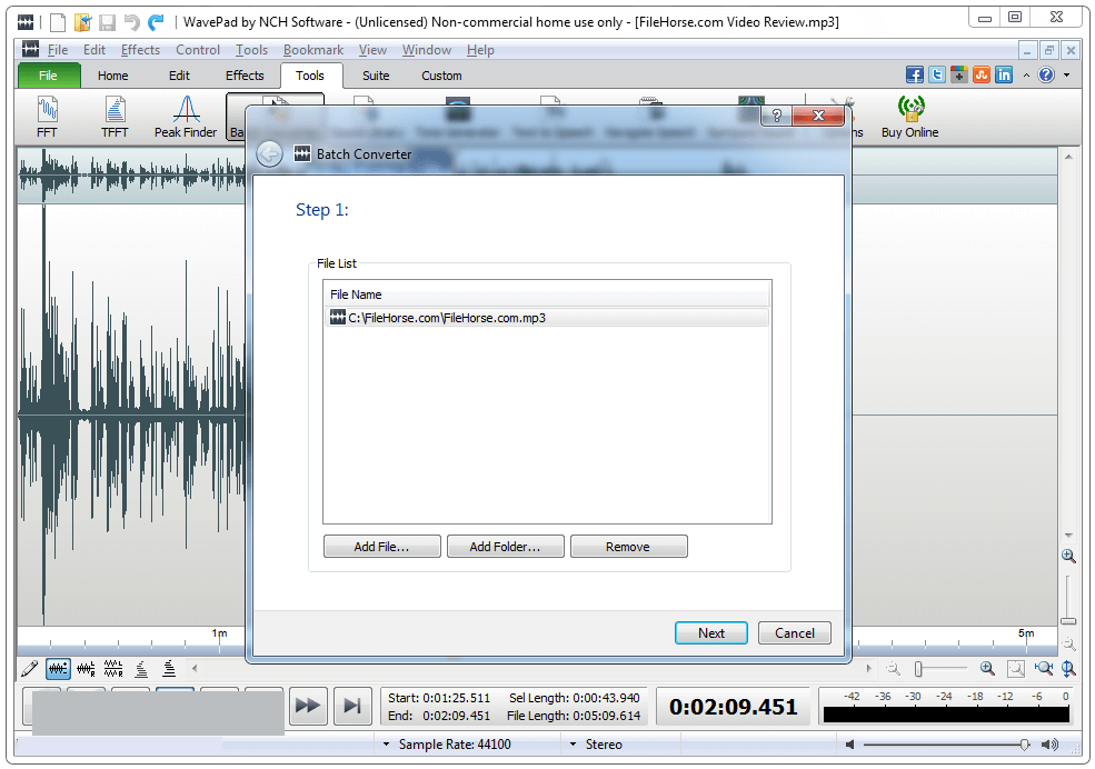 download wavepad free audio editor for pc
