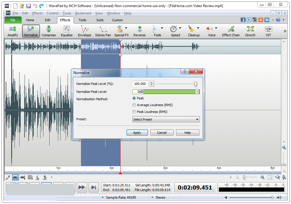 NCH WavePad Audio Editor 17.48 for windows instal free