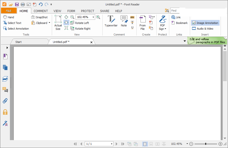how to make pdf foxit reader document to word